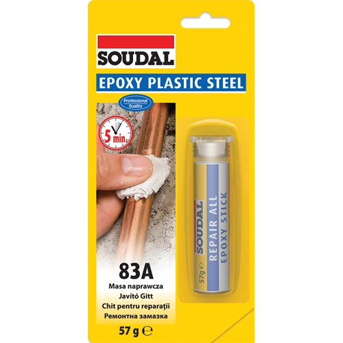 Soudal 83A Epoxy Plastic Steel ragasztó 57gr